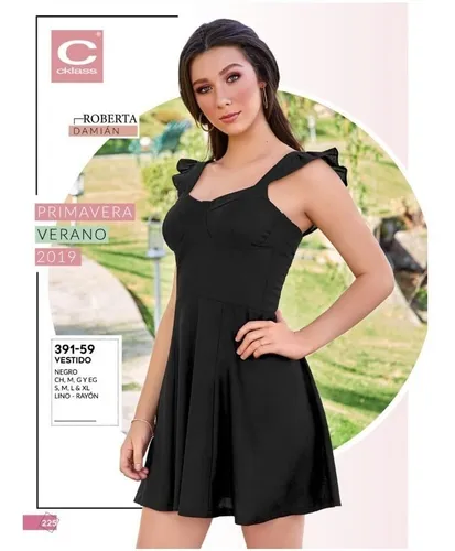 Vestido Negro Casual Cklass Outlet M391 59 Cuotas sin inter s