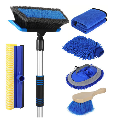 Kit De Cepillo De Lavado Para Automóvil Con Mango Largo
