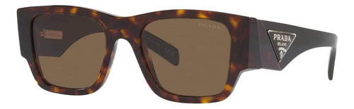 Prada Spr 10z 2au-06b Square Shape Gold Tortoise