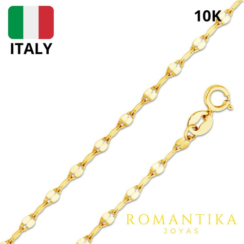 Corrente Em Grão De Café Ouro 10k 55cm 2mm .7gr Cor Dourada