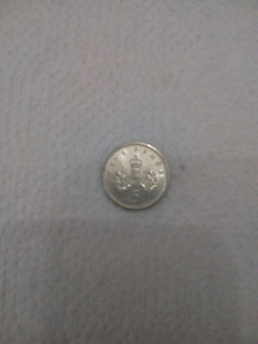 Moneda 5 Pence Inglaterra 1990