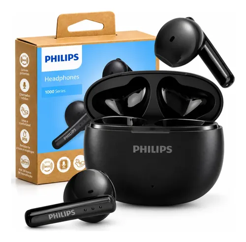 Fone Ouvido Sem Fio Bluetooth 5.4 Philips Tat1139 Original Preto