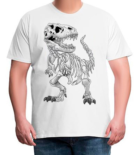 Camiseta G1 G2 G3 G4 Masculina Dinossauro Esqueleto Dino