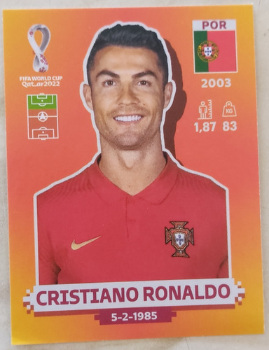 Figurita Cristiano Ronaldo Álbum Qatar 2022