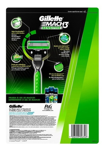 Carga Para Aparelho Barbear Gillette Mach3 Sensitive 16peças
