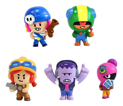 Pack X5 Muñecos Brawl Stars Mini Figura Vulcanita Original