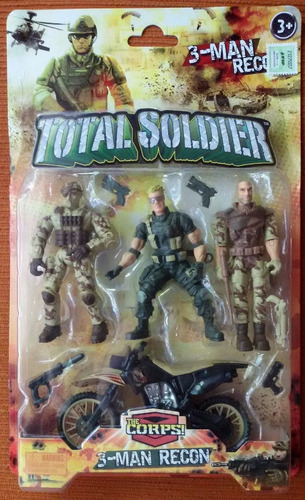 Total Soldier - The Corps - 3 Man Recon - Muñecos De Acción