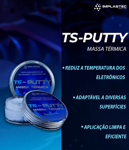 Massa Termica Implastec Ts-putty 50g 12,8 Wmk
