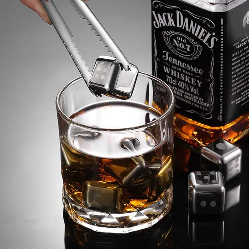Set Whiskey Stones, Dados Reutilizables De Acero Inoxidable,