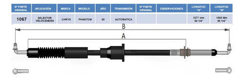 Chicote Chrysler Phantom Año 88 De Transmisión Automática