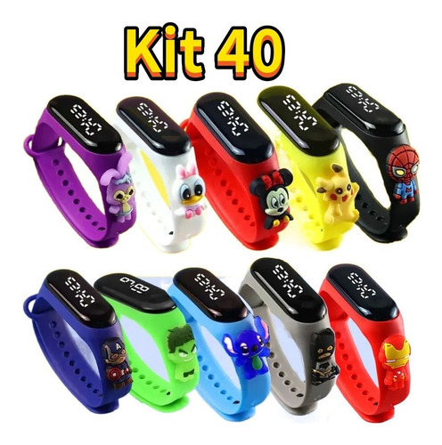 Kit 40 Relojes Para Niños M3, Regalo De Fiesta, Promoción Al