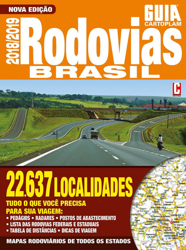 Guia Cartoplam - Rodovias Brasil - Gigante - 2018/2019, de On Line a. Editora IBC - Instituto Brasileiro de Cultura Ltda, capa mole em português, 2020