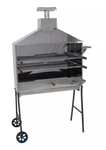 Carrinho Churrasco Inox Veneza Assa Até 180 Espetinhos