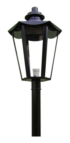 Lampara Farol Jardin Poste + Adaptador Para Columna O Pilar