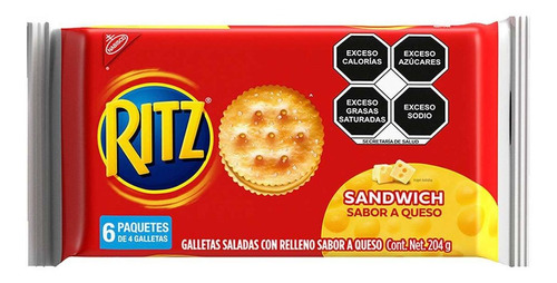 Galleta Ritz Sandwich Queso 204g