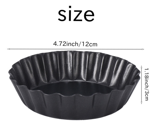 12 Moldes Para Tartas De Huevo, Moldes Para Tartas De 3 PuLG
