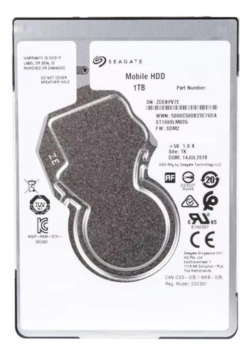 Disco Duro Interno Seagate Mobile Hdd St1000lm035 1tb