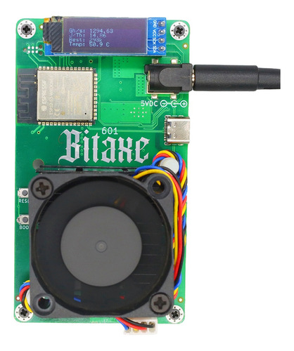 Xing J1 Crystal Bitaxe Gamma 601 Solo Miner 1,2 Th/s 18 W