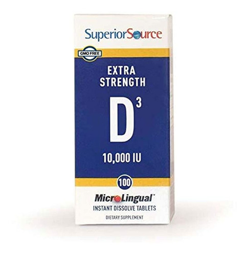 Superior Source Vitamina D3 10.000 Iu Tabletas Sublinguales
