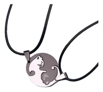 Comprar Collares Parejas Gatos De Acero Inoxidable, Aniversario Lb
