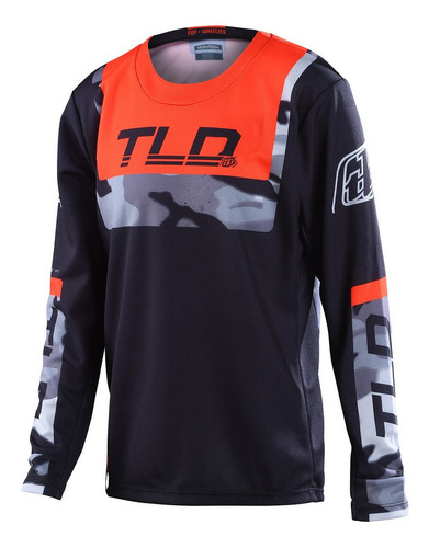 Jersey Motocross Troy Lee Gp Niño Brazen Camo Negro/naranja