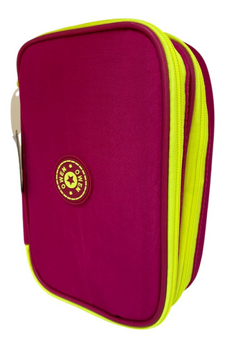 Cartuchera Escolar Dos Pisos Owen Color Fucsia Lisa