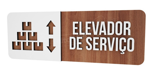 Placa Elevador Serviço Hotel Consultório Restaurante Empresa