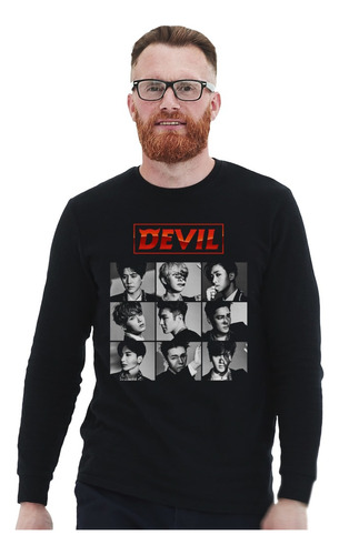 Polera Ml Super Junior Devil Pop Impresión Directa