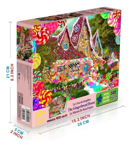 Wuundentoy The Gingerbread House con 500 piezas de rompecabezas