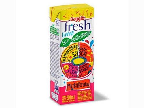 Imagen 2 de 7 de Jugo Baggio Fresh 200ml Pack X 10un - Barata La Golosineria