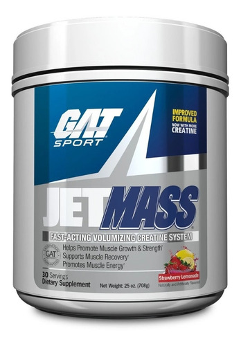 Polvo Gat Sport Jetmass Creatina Strawberry Lemonade708g Sabor Strawberry Limonade