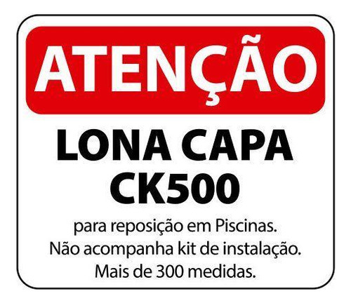 Capa Piscina 15 Em 1 Pvc 500 Reposição Segurança 6,5x3,5