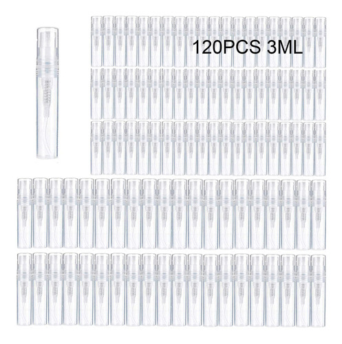 120 Piezas 3 Ml Mini Atomizador De Perfume Botella De Spray Color Transparent