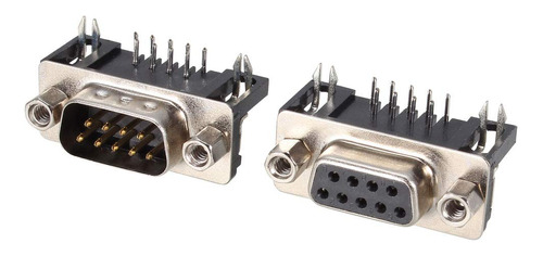 Uxcell 5 Par Rs232 Serie Db9 Db-9 Pine Macho Hembra Conector