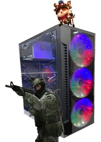 Imagem 2 de 6 de Cpu Gamer Intel I7 8gb Ssd 120gb Com Placa De Vídeo