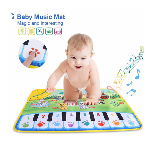 Tapete De Gateo Con Piano Musical Para Bebésniños 