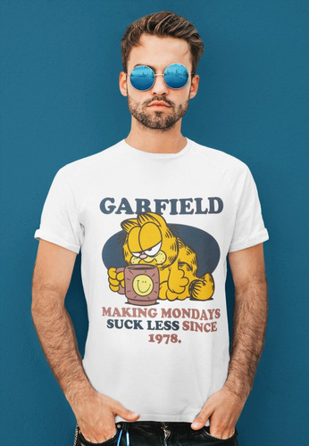 Camisetas Retro Cartoon Comic Gardfield Making Mondays