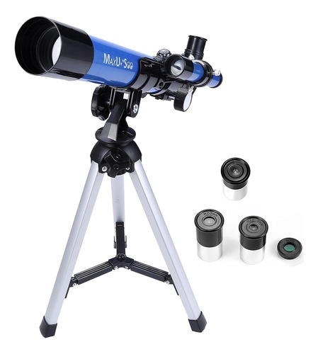 Telescopio Maxusee Niños De 400x40 Mm Con Tripode Y Visor, 