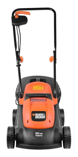 Imagen 3 de 6 de Cortadora de pasto eléctrica Black+Decker GR3000 con bolsa recolectora de 1000W y 120V color naranja/negro