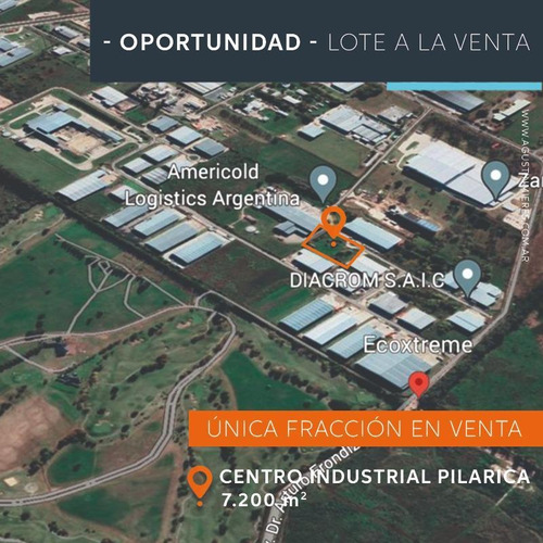 Imagen 1 de 9 de Fracción Industrial 7.200m2 - Parque Industrial Pilar/pilarica