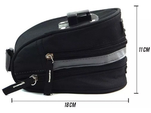 Bolsa Selim Grande Bike Refletiva Engate Rápido Everest Mtb