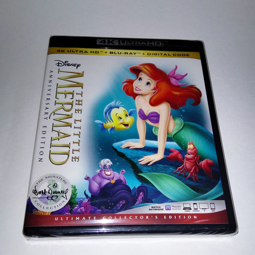La Sirenita (1989) - 4k Ultra Hd + Blu-ray Importado Disney 