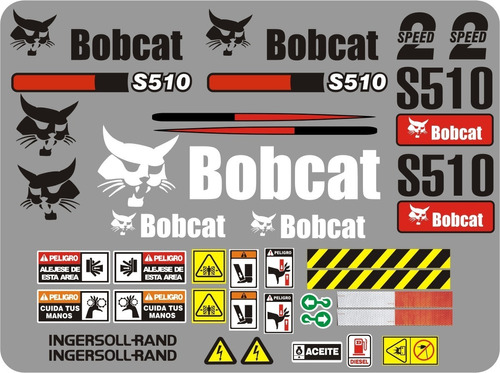 Calcomanías Para Minicargador Bobcat S510