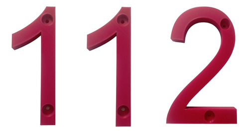 Caracteres Números Exteriores, Mxdru-112, Número 112, 17.7cm