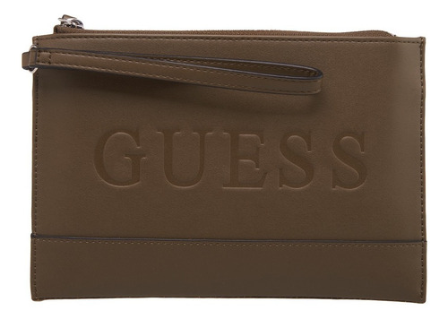 Cartera Guess Lindenberg SLG Wristlet Color Verde Color Verde olivo Diseño de la tela Liso