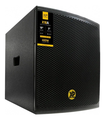 Subwoofer Activo Xp Audio X18a De 18 Pulgadas 1800w 400w Rms Negro