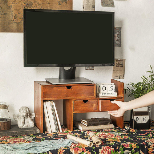 Monitores De Computador Stand Desk Organizer Shelf Home
