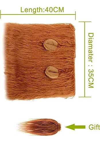 Set De Peluca De Melena De Perro Con Cola Para Halloween