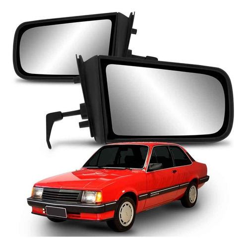 Par Retrovisor Chevette 87 A 93 Manual Com Espelho