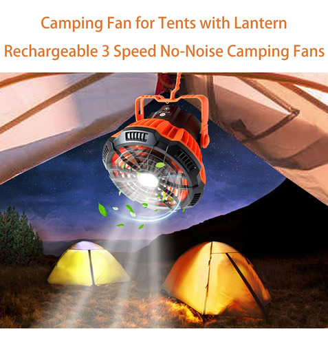 Kimwei Linterna Ventilador Camping Para Tienda Campaña 5200